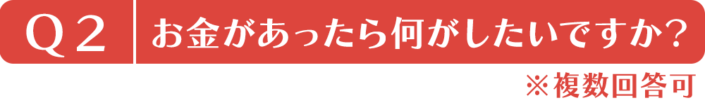 Q2.お金があったら何がしたいですか？